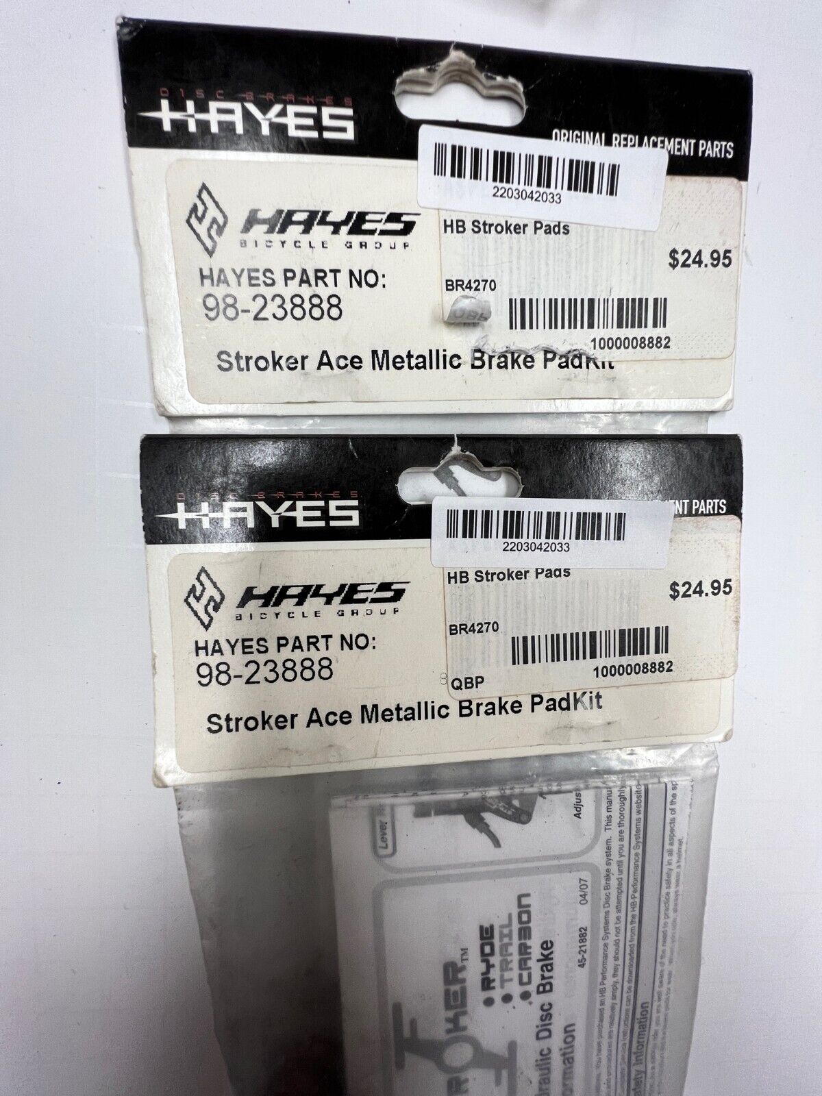 2 Hayes Stroker Ace Metallic Brake Pad Kits NWT Cycling Bike BR4270  98-23888 - Fresh Stock Dated February 2026