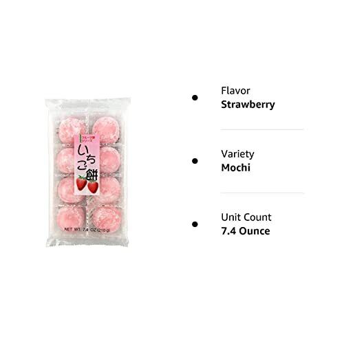 Fruits Mochi Daifuku Ichigo 7.4oz/210g - Fresh Stock Dated February 2026