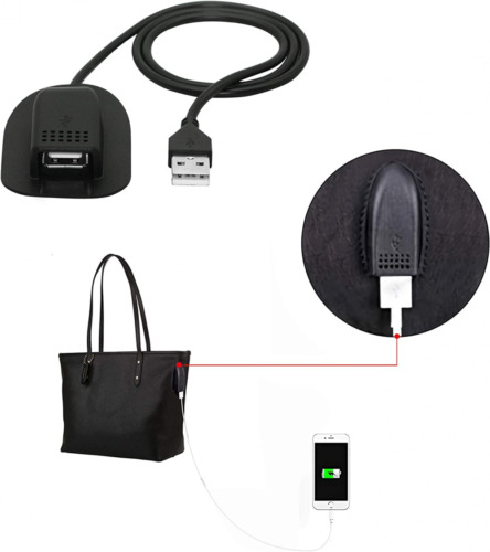 SinLoon USB 2.0 Charging Cable Male to Female Panel Mount Black - Fresh Stock Dated February 2026