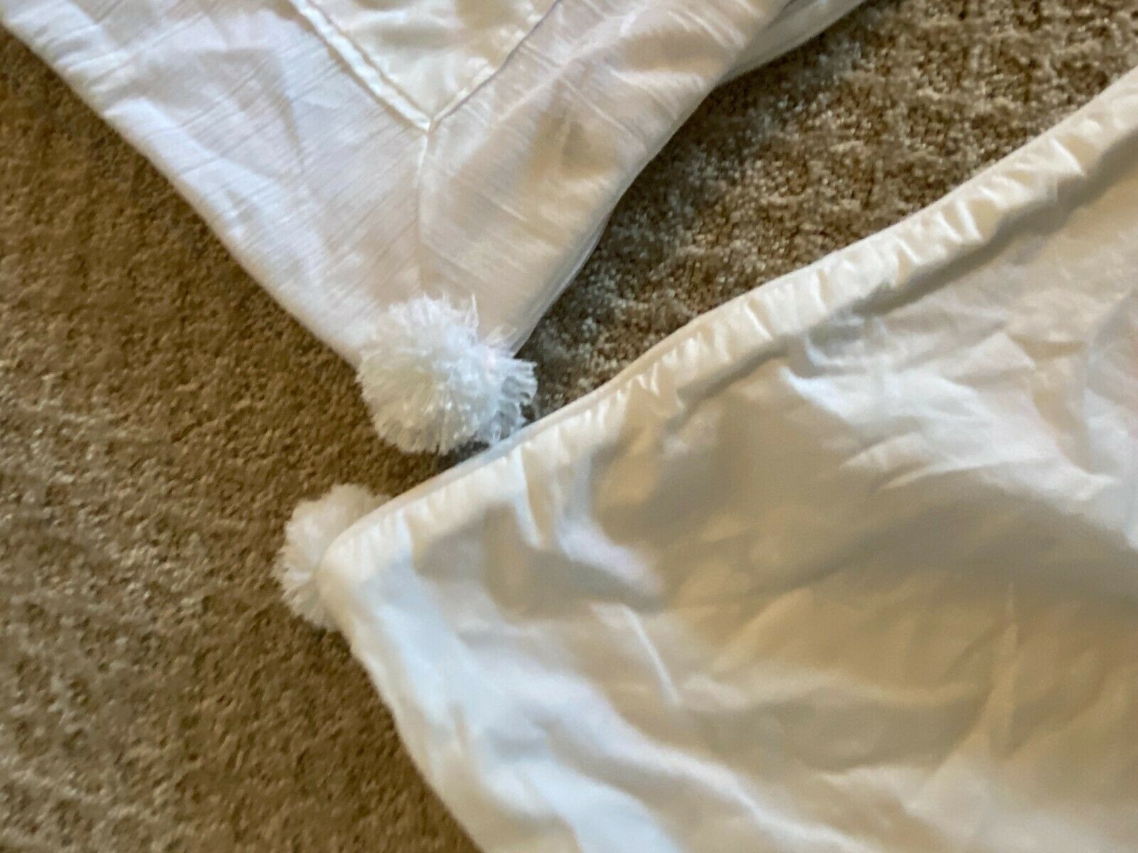 2 Pottery Barn Teen Throw Pillow Shams Cases White Palm Palms 17