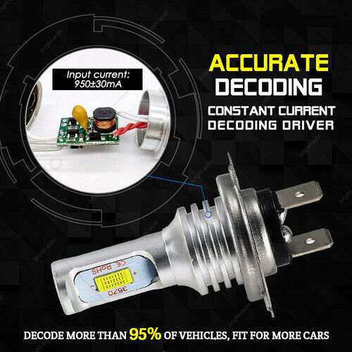 For Honda CBR600RR 2003-2017 2X H7 Combo LED Headlights Bulbs 8000K Ice Blue YTL - Fresh Stock Dated February 2026