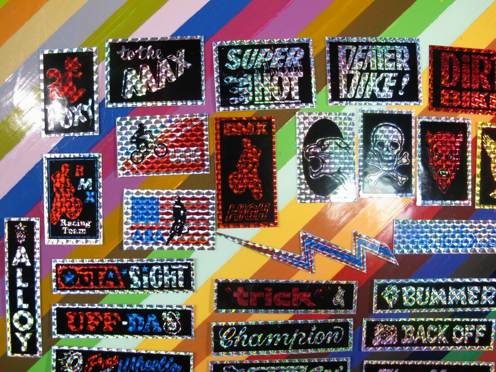 vtg 1970s 1980s Novelty BMX sticker - prismatic stuff from late 70s early 80s - Fresh Stock Dated February 2026