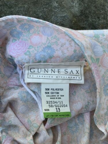 Gunne Sax Skirt by Jessica McClintock Sz13 70s Vintage Flowers and Lace USA Made - Fresh Stock Dated February 2026