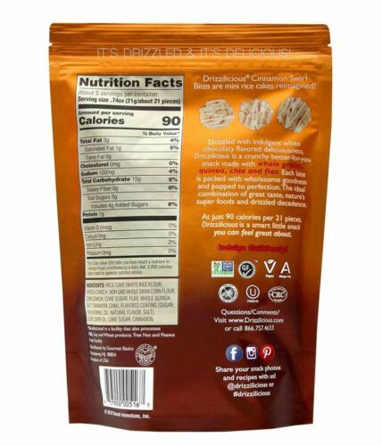 Drizzilicious Cinnamon Swirl Bites, 4 oz. - Fresh Stock Dated December 2025