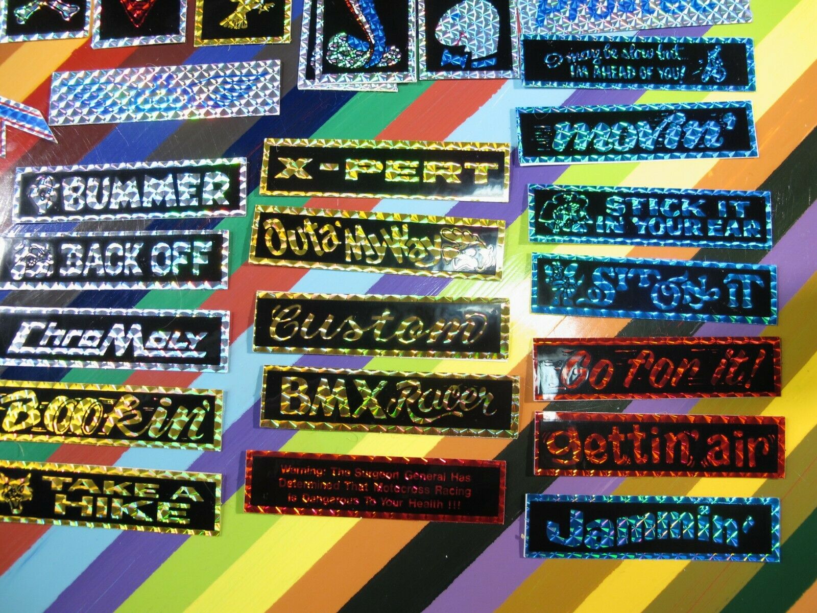 vtg 1970s 1980s Novelty BMX sticker - prismatic stuff from late 70s early 80s - Fresh Stock Dated February 2026