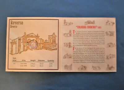 DOMINICAN REPUBLIC 10 PESOS 2000 SILVER PROOF FOLDER Dominicana Dominikanische - Fresh Stock Dated February 2026