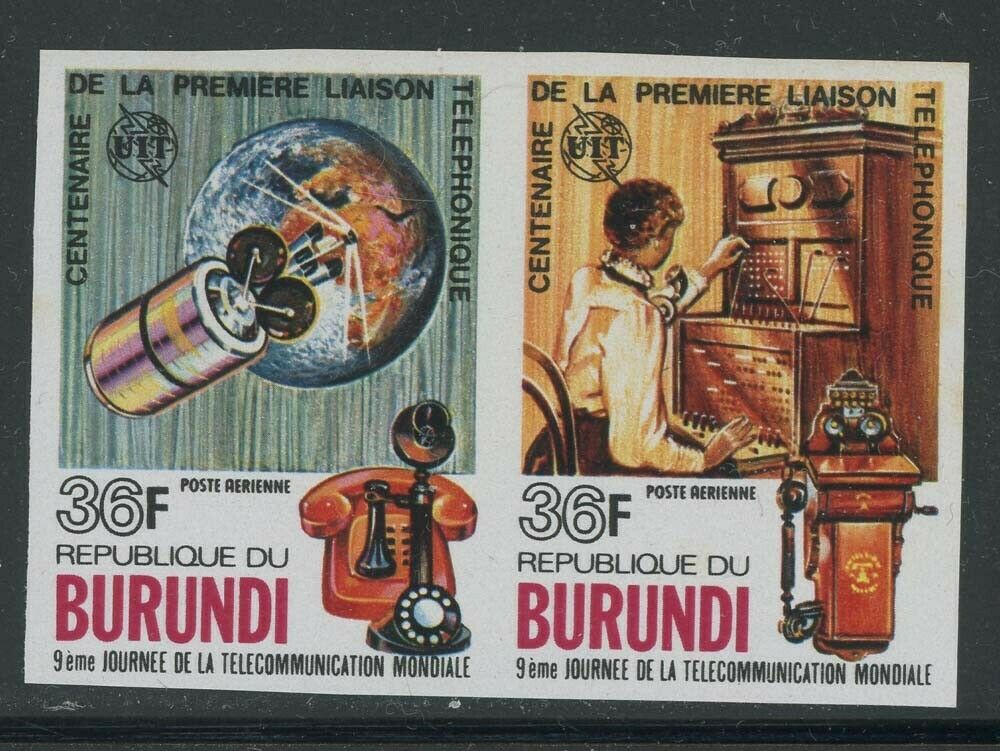 Burundi 1977 Telephone Centennial perf & imperf sets Sc# 511/C254 NH - Fresh Stock Dated December 2025