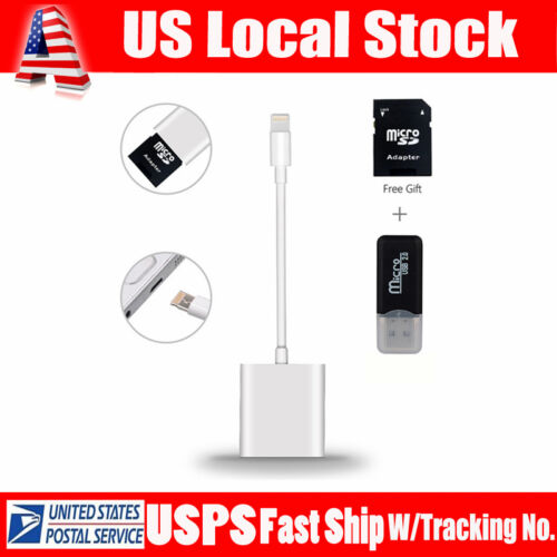 3 in 1 Light-ing to 2.0 SD/TF USB Card Camera Reader Adapter Cable for Iphone - Fresh Stock Dated February 2026