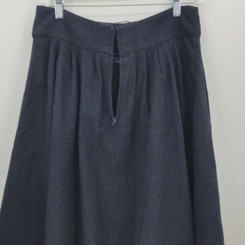 ModCloth Midi Skirt Size Medium Pleated Knee Length Wool Like Material Navy Blue - Fresh Stock Dated February 2026