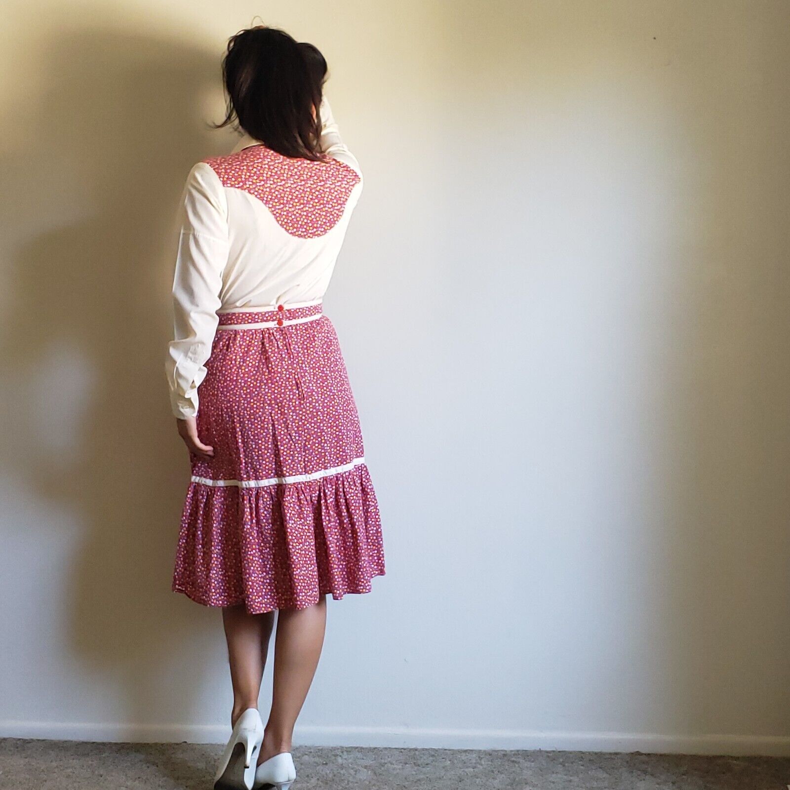 1970s Vintage Country Girl Western Skirt Set Leotard - Fresh Stock Dated March 2026