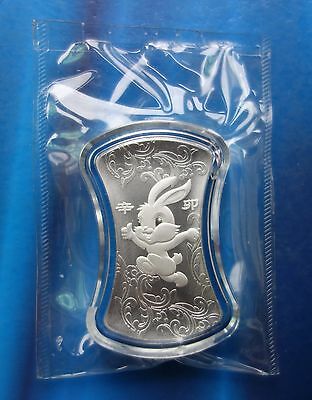 Shenyang Mint:CGCI 2011 China Silver ingot lunar rabbit 50 gram - Fresh Stock Dated February 2026