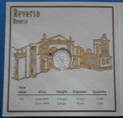 DOMINICAN REPUBLIC 10 PESOS 2000 SILVER PROOF FOLDER Dominicana Dominikanische - Fresh Stock Dated February 2026