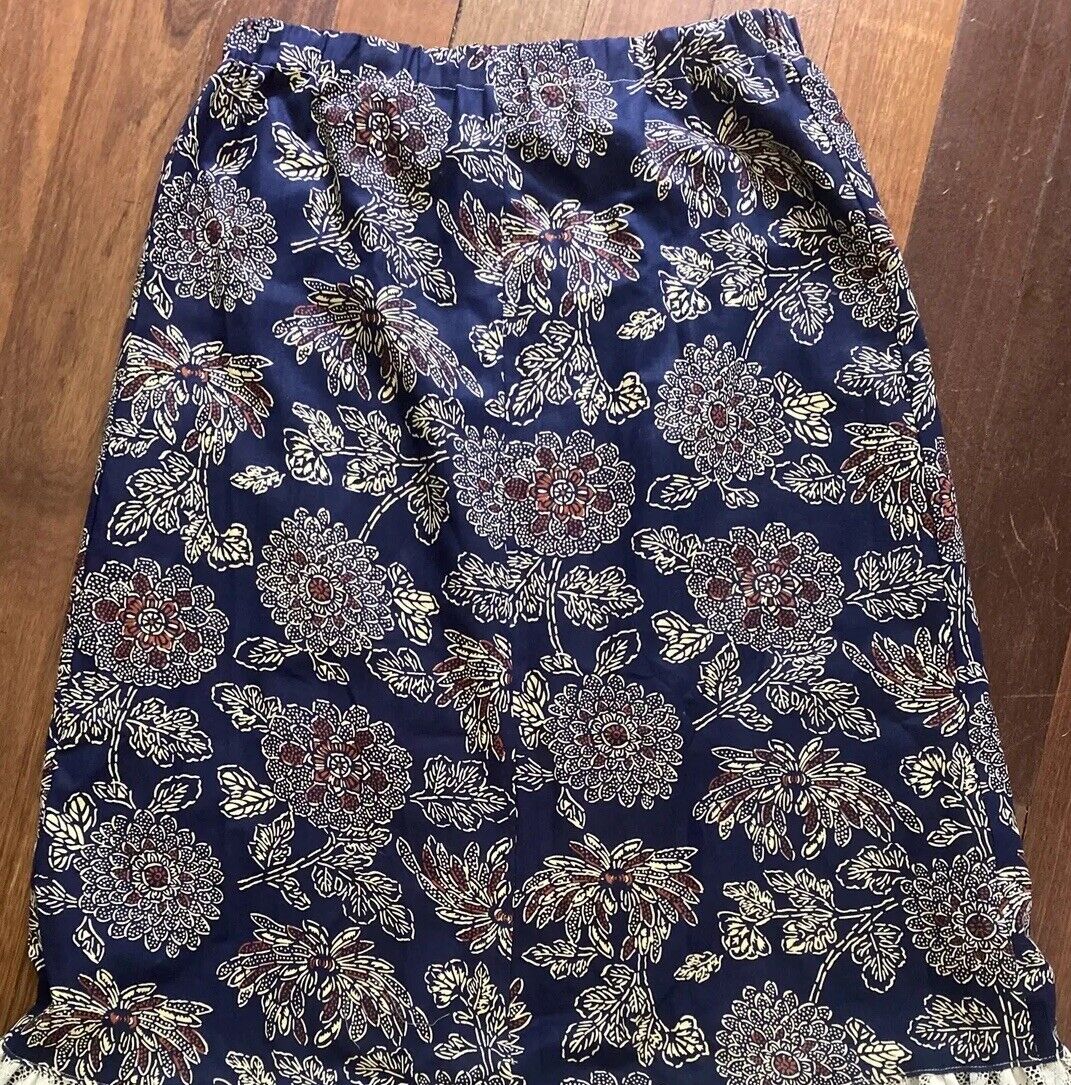 Tumbleweeds Maxi Skirt Prairie Boho Lace Western Size L XL Navy Vintage 70’s - Fresh Stock Dated March 2026