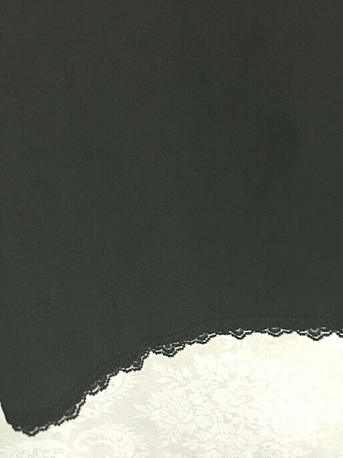 Impressions Lifestyle Black Stretch Skirt 3X Slip Thin Jersey Knit Lace Hem S2 - Fresh Stock Dated March 2026