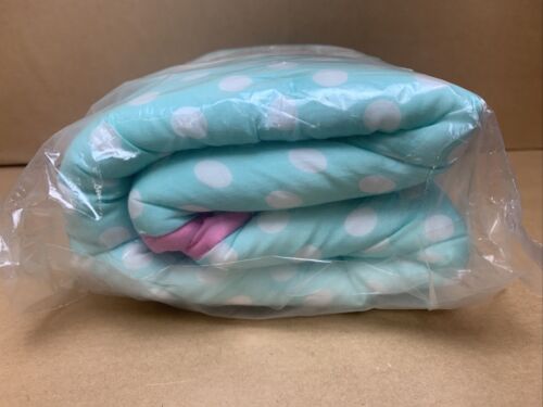 Pottery Barn Kids  AQUA BLUE Polka Dot STANDARD Quilted Pillow Sham - Free Ship - Fresh Stock Dated December 2025