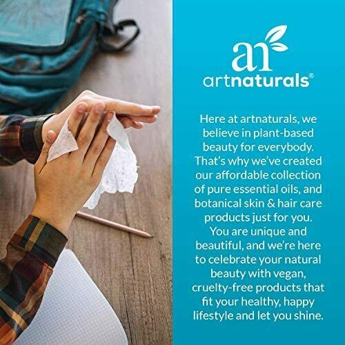 ArtNaturals Hand Sanitizing Wipes 75% Alcohol-Based - Unscented (6Pack.) 300 Pcs - Fresh Stock Dated February 2026