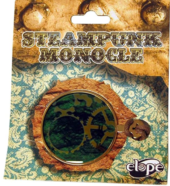 Steampunk Monocle Gold Necklace - Fresh Stock Dated February 2026