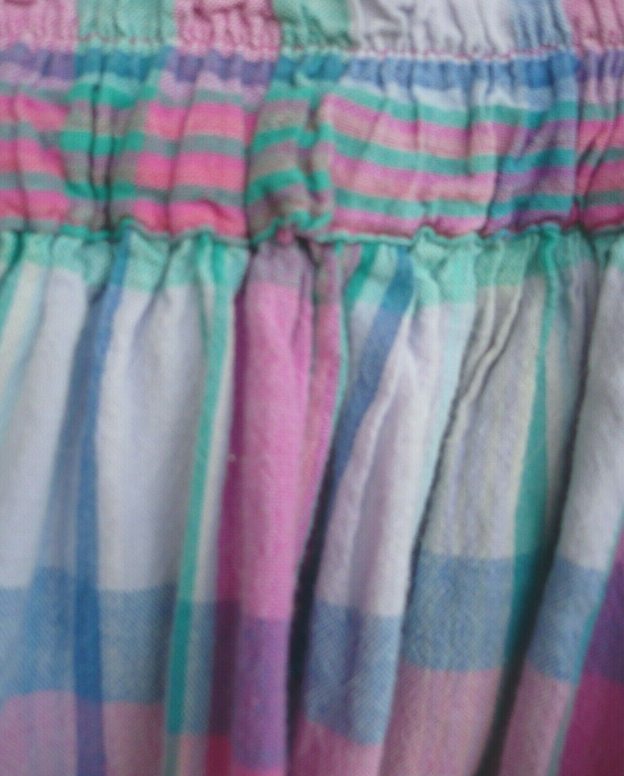 VTG VENEZIA M L XL PASTEL MADRAS PLAID PINK GREEN FULL SKIRT POCKET PLEAT WOMEN - Fresh Stock Dated March 2026