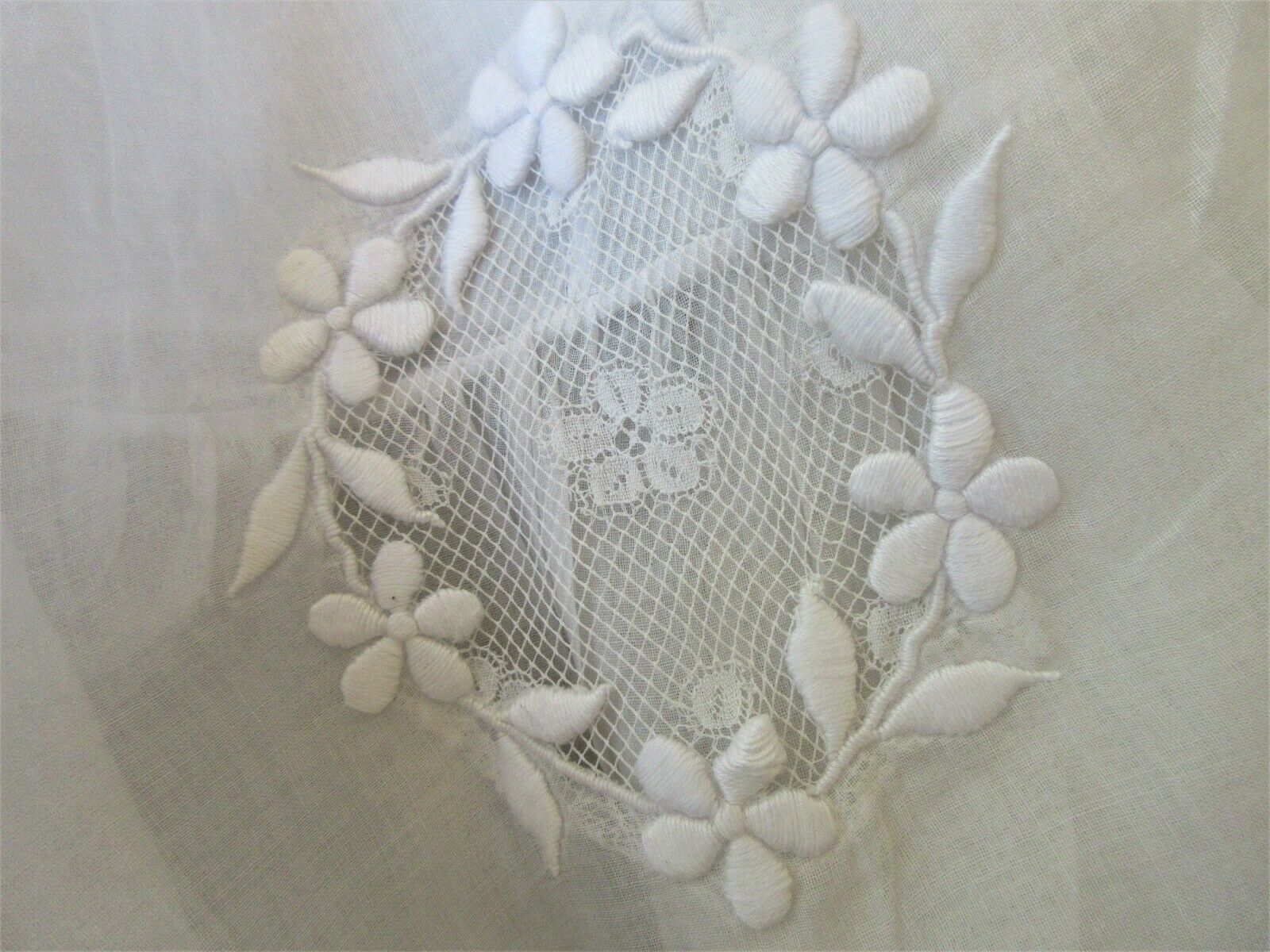 VINTAGE 1930's LAWN SKIRT W/ FRENCH NET LACE INSERTS & EMBROIDERY S/M - Fresh Stock Dated December 2025