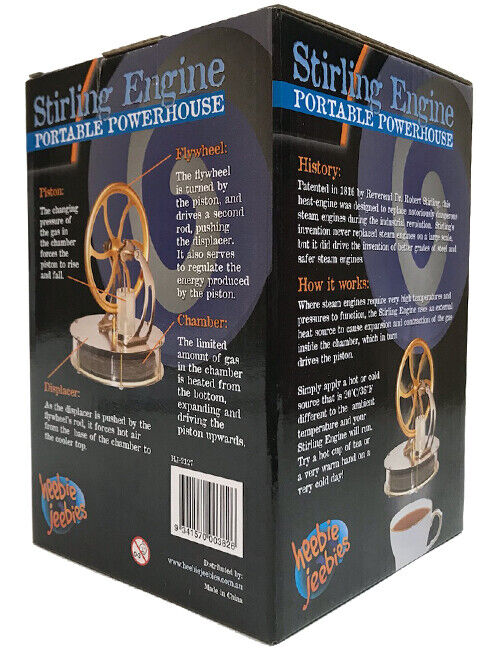 Heebie Jeebies Stirling Engine Portable Powerhouse Teacup Motor - HJ 2127 - Fresh Stock Dated February 2026