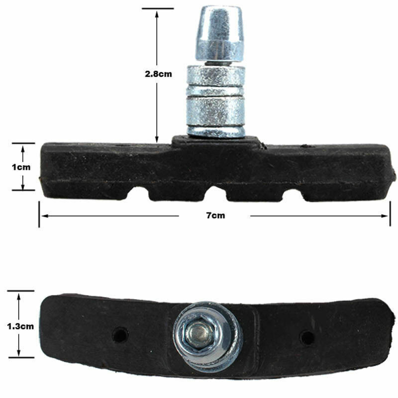 2 Pair Mountain Bike  Cycling V Brake Holder Pads   Rubber Durable  Performance - Fresh Stock Dated February 2026