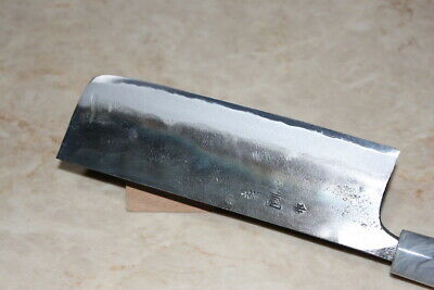 Japanese Kurouchi Nakiri knife white 1 steel 165 mm magnolia handle Tsukasa - Fresh Stock Dated December 2025