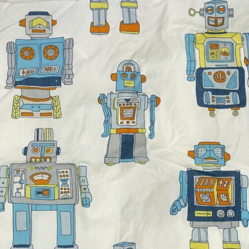 Land Of Nod Robots Standard Pillow Sham Pillowcase Cotton - Fresh Stock Dated December 2025