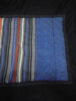 Pottery Barn Teen STD Sham Pair Quilted Blue Orange White Geometric Stripe - Fresh Stock Dated December 2025