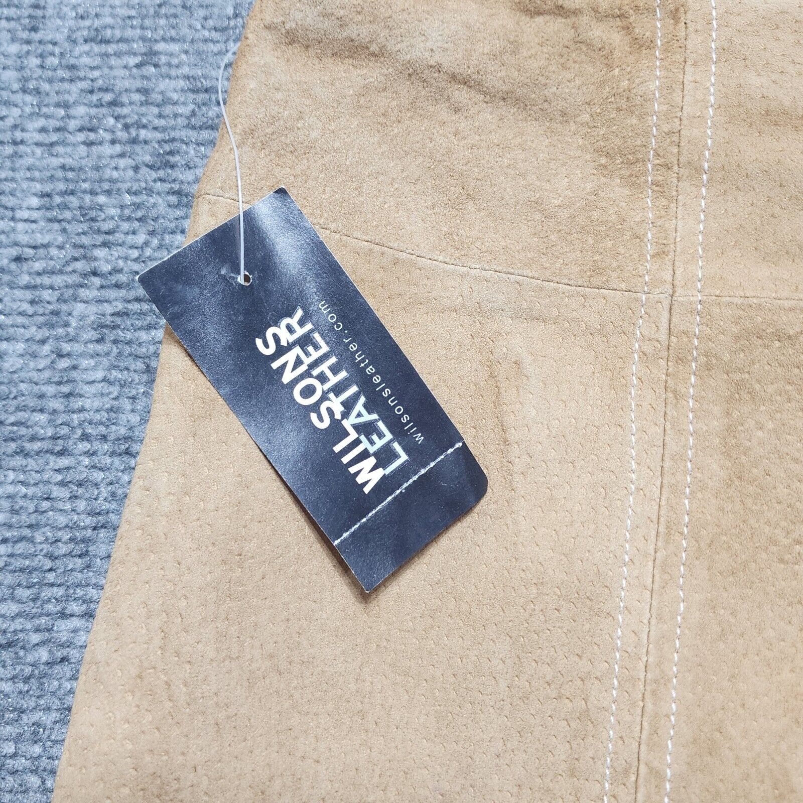 NEW WITH TAGS Vintage 90's Genuine Wilsons Leather Tan Suede pleated mini skirt - Fresh Stock Dated March 2026