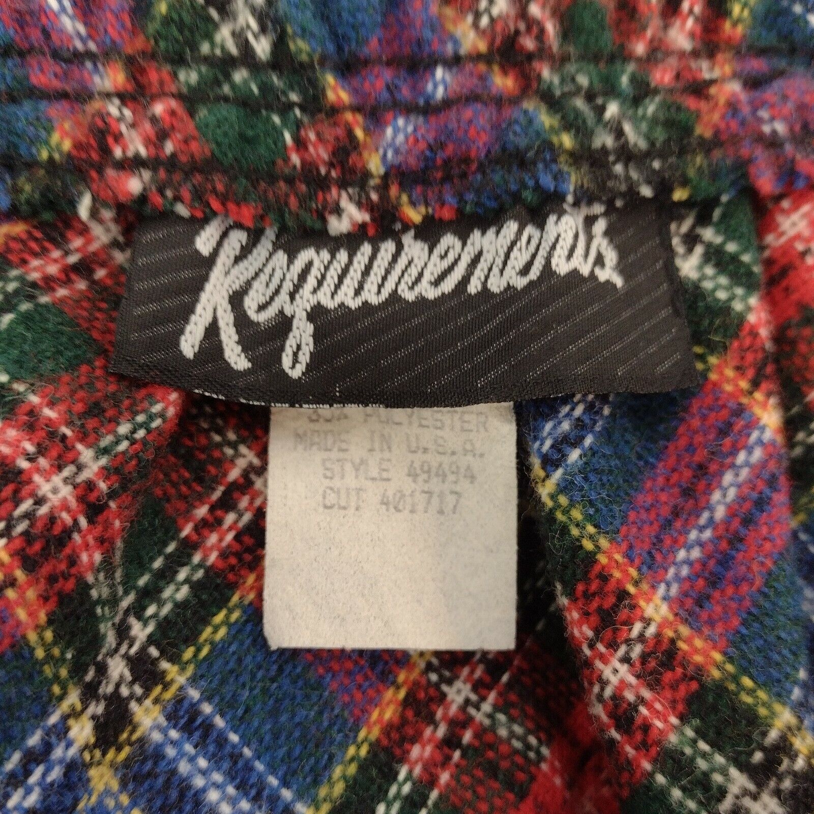 Vintage Requirements Blue Plaid Wool Blend Midi Skirt Waist 30 Size Medium - Fresh Stock Dated March 2026