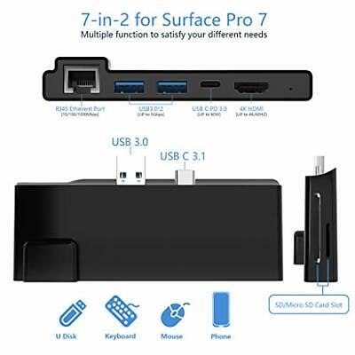 Surface Pro 7 Hub Docking Station with 4K HDMI Adapter+1000M Gigabit Ethernet... - Fresh Stock Dated February 2026