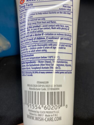 24Pack Wish Advance Hand Sanitizer 75% ALCOHOL Antiviral Antibacterial 3.38oz ea - Fresh Stock Dated February 2026