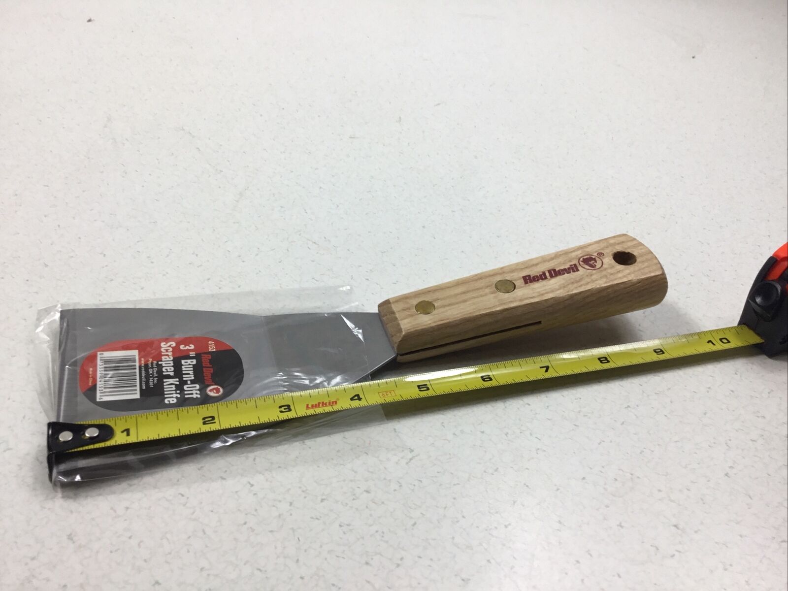 Red Devil 4153 3” Burn off Barbecue Grill Scraper Knife Putty Wooden Handle - Fresh Stock Dated February 2026