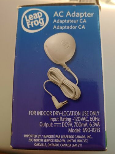 Leapfrog AC Adapter 9V for LeapPad, Leapster Explorer and Leapster - New - Fresh Stock Dated December 2025