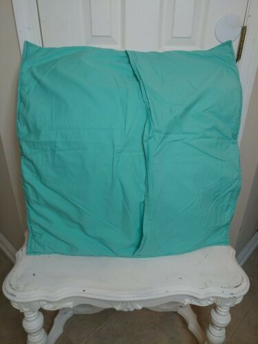 Set of 2 PLUSH & COZY Pottery Barn PB Teen AQUA/TURQUOISE Quilted Euro Shams - Fresh Stock Dated December 2025