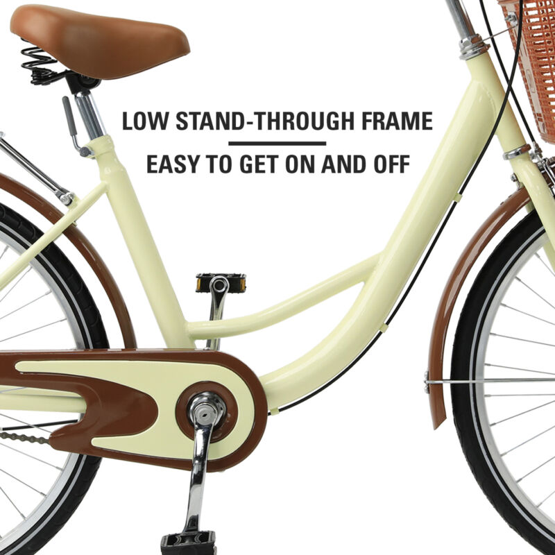 Beach Cruiser Bike 24 Inch Bicycle Step-through Frame Comfort Classic Ride - Fresh Stock Dated February 2026