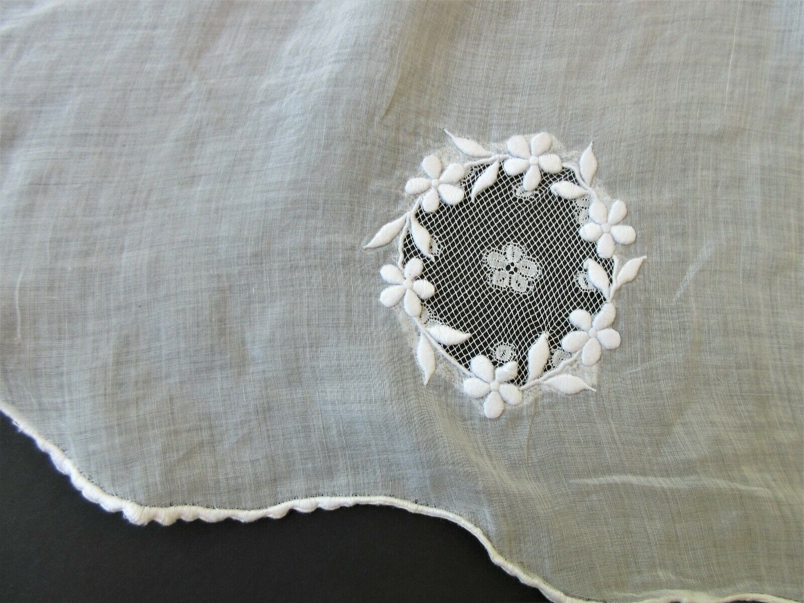 VINTAGE 1930's LAWN SKIRT W/ FRENCH NET LACE INSERTS & EMBROIDERY S/M - Fresh Stock Dated December 2025