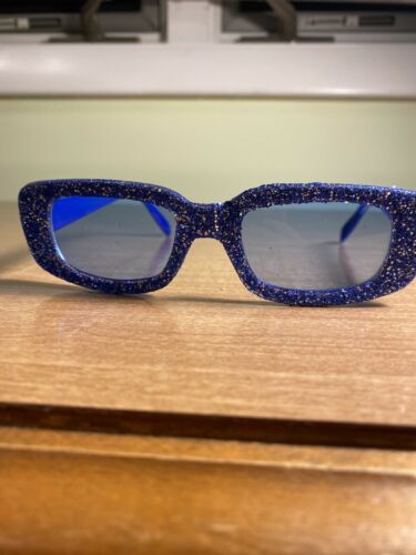 3 Funky Fun Sparkly Blue Gold Gender Neutral Party Photobooth Prop Sunglasses - Fresh Stock Dated February 2026