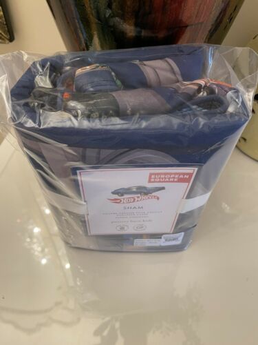 Pottery barn kid hot wheels PILLOW Sham Cover Euro car boy toy gift holiday bed - Fresh Stock Dated December 2025