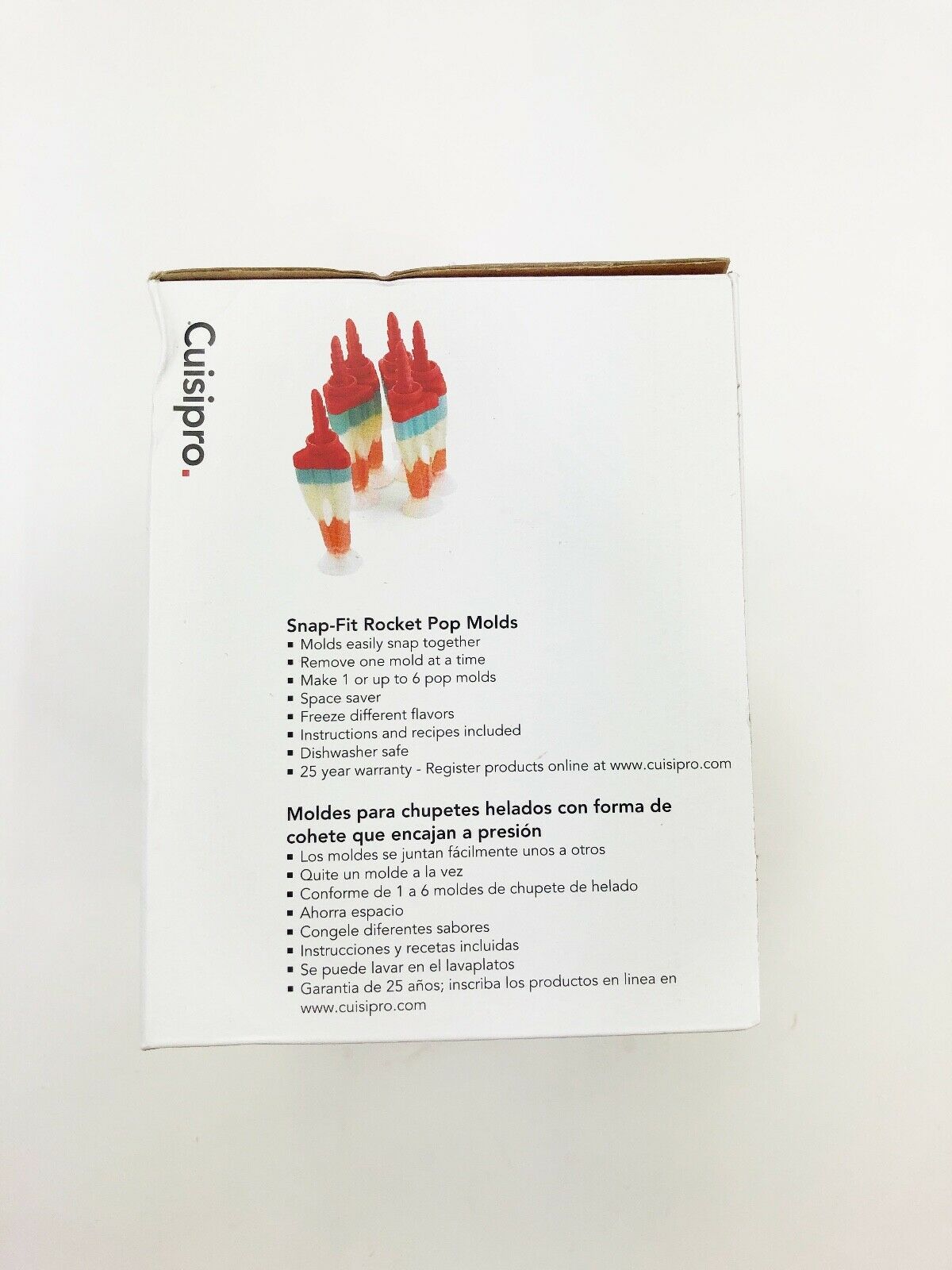 New CUISIPRO Popsicle Molds BPA FREE 6 Rocket Pop Frozen Treat EASY SNAP - Fresh Stock Dated February 2026
