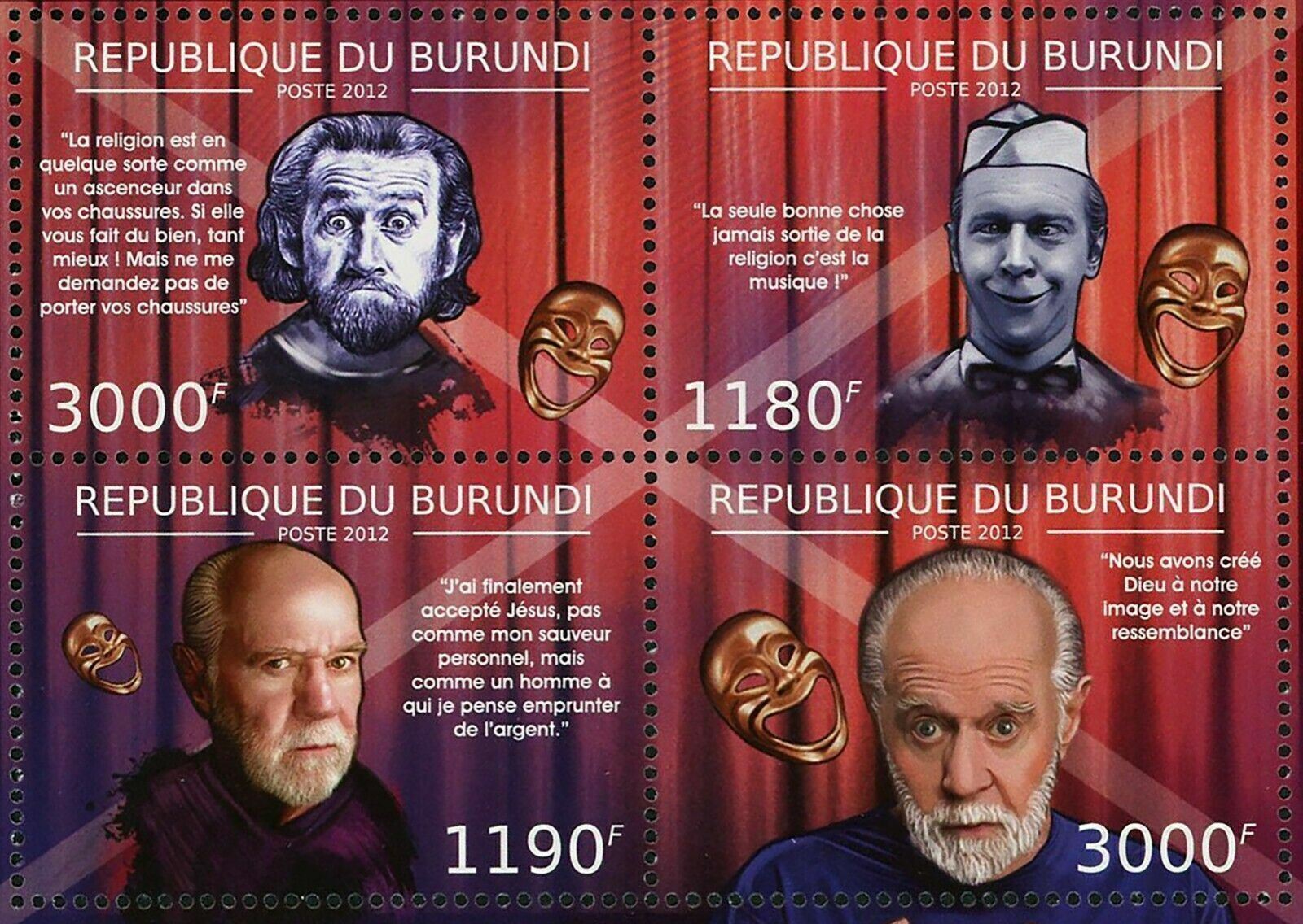 George Carlin Stamp American Comedian Famous People S/S MNH #2655-2658 - Fresh Stock Dated January 2026