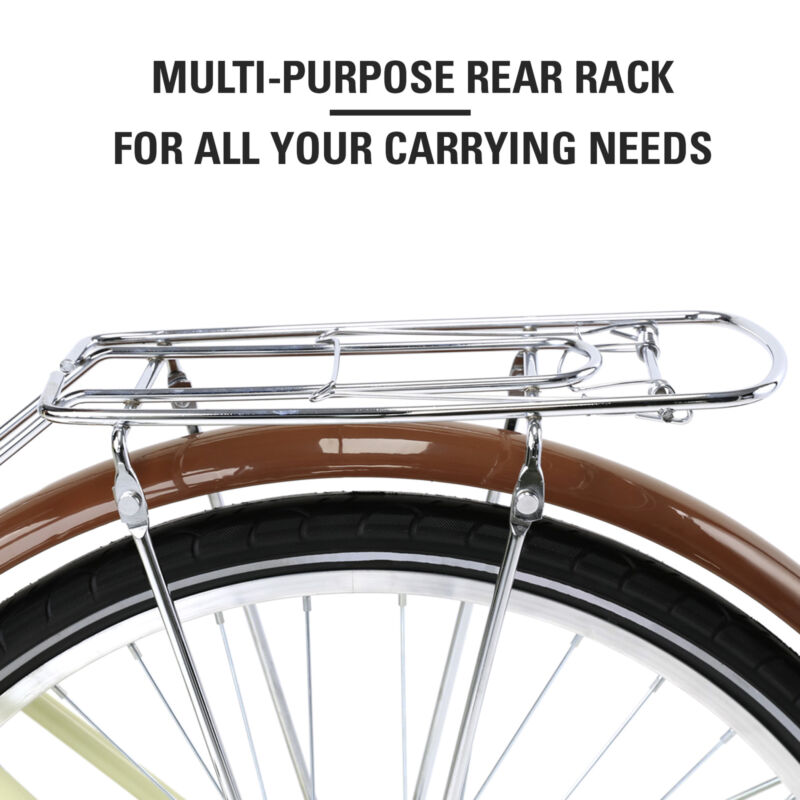 Beach Cruiser Bike 24 Inch Bicycle Step-through Frame Comfort Classic Ride - Fresh Stock Dated February 2026