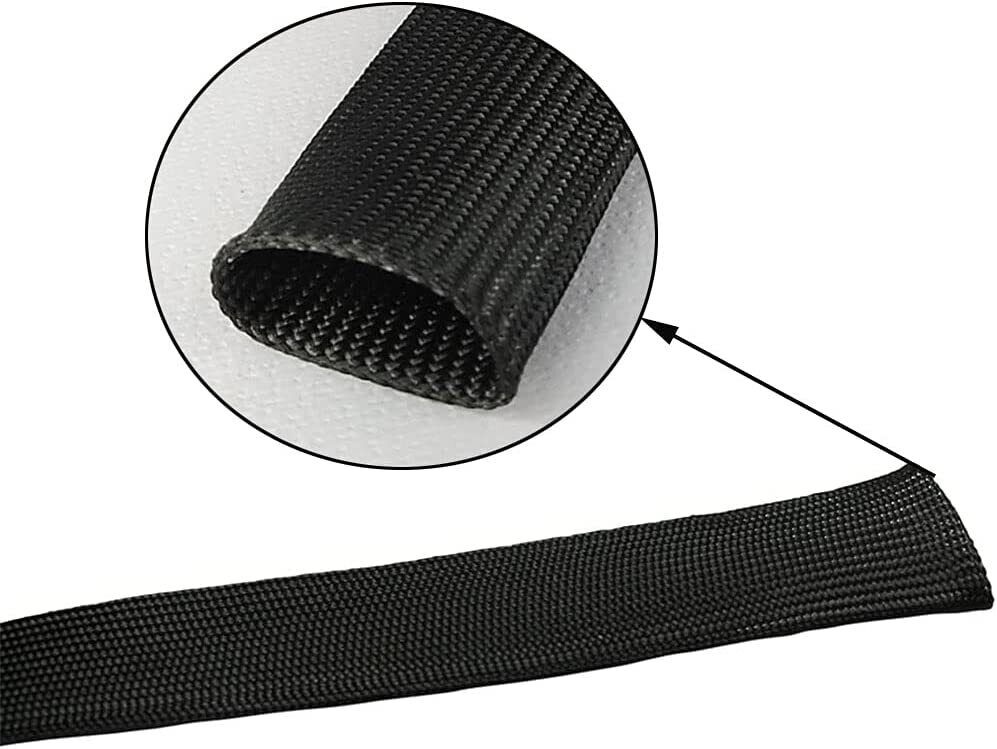 Black Heat Wrap Shield Sleeve For Wire Hose 10Ft-13MM/1/2