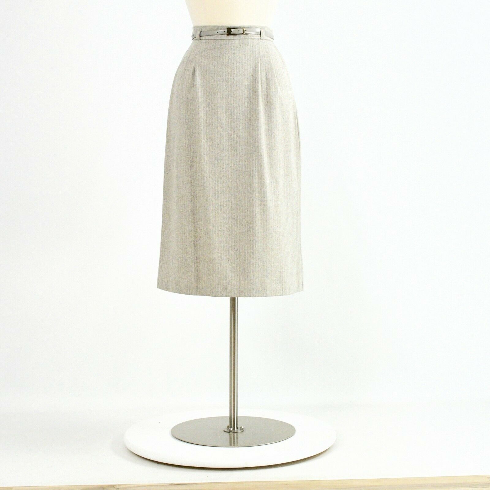 70s Vintage Gray Wool Button Detail Pencil Skirt Womens S US Clothing Co - Fresh Stock Dated March 2026