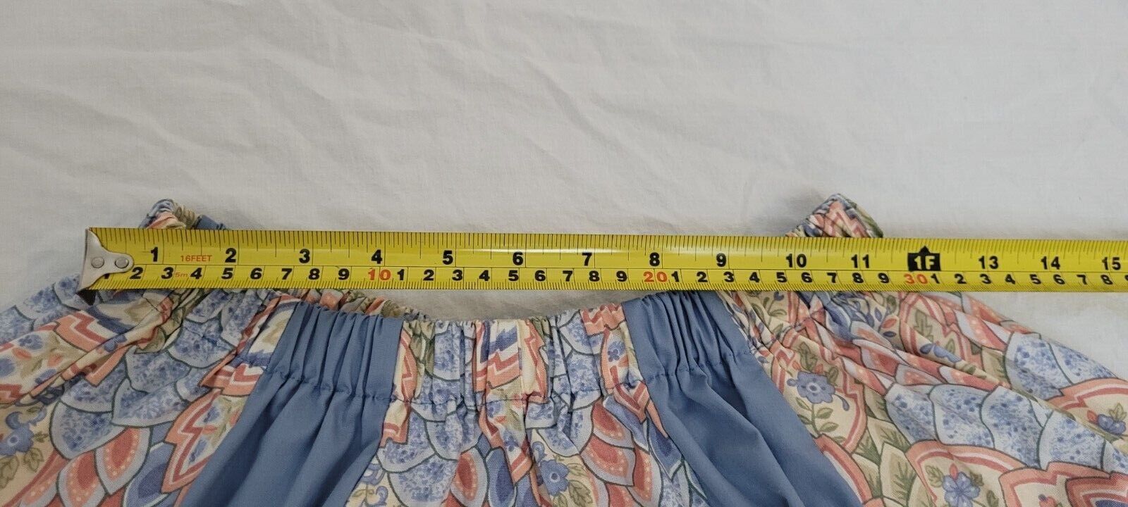 Vtg Sax Prairie Square Dance Skirt Lace Trim Size L? Elastic Waist Stretches 35