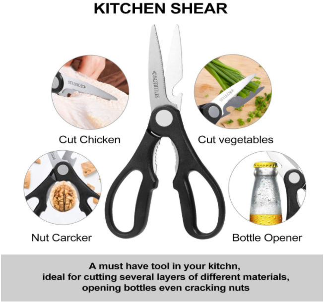 15-Piece German Stainless Steel Kitchen Knife Set with Wooden Block & Sharpener - Fresh Stock Dated December 2025