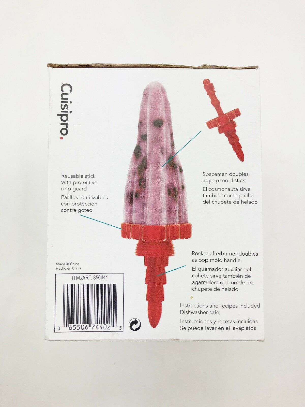 New CUISIPRO Popsicle Molds BPA FREE 6 Rocket Pop Frozen Treat EASY SNAP - Fresh Stock Dated February 2026