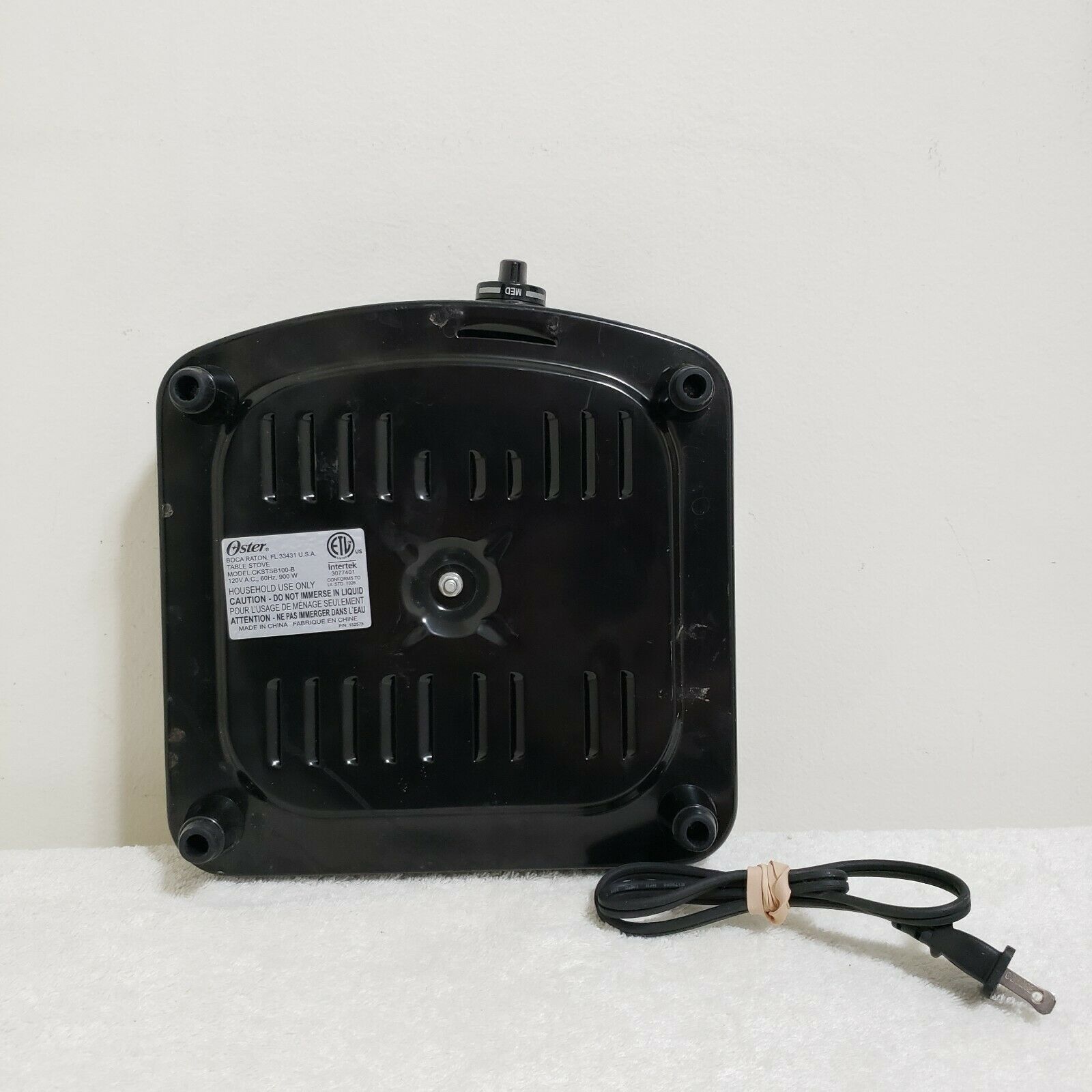 Oster, Single Burner, Table Stove, Black, Adjustable Tmp Model CKSTSB100-B - Fresh Stock Dated February 2026