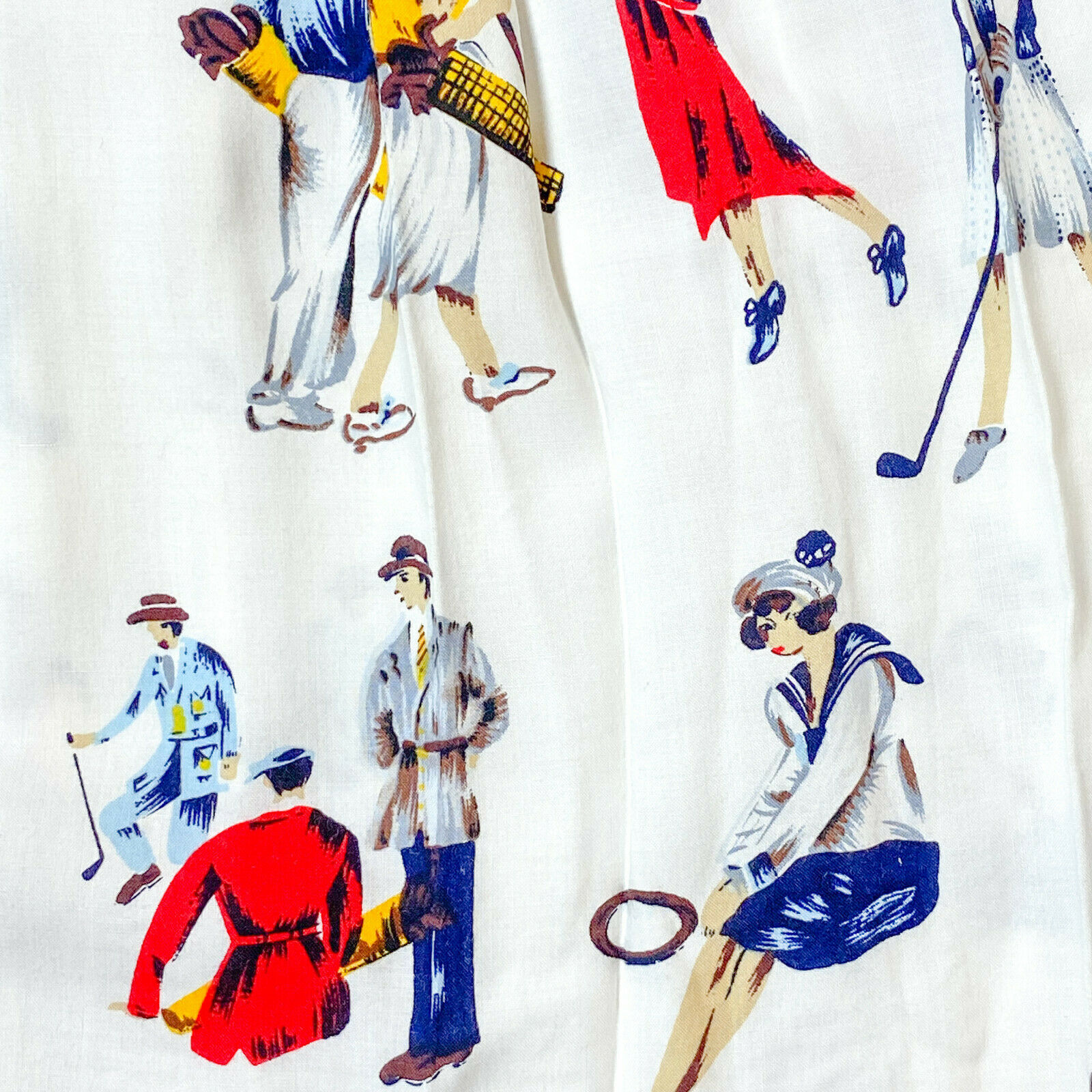 1980s Vintage Novelty Golf Print Circle Midi Skirt Size Small/Medium - Fresh Stock Dated February 2026