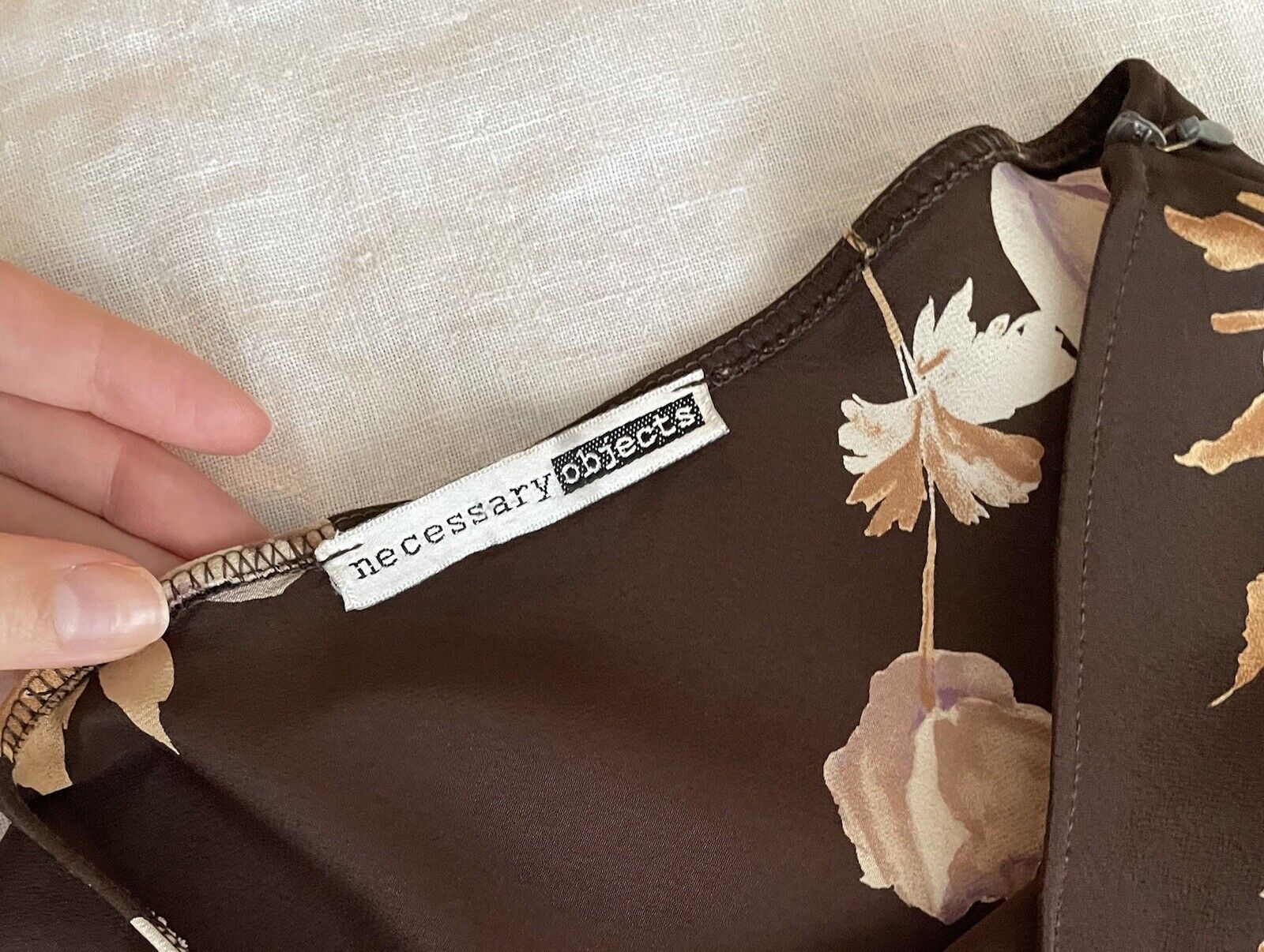 vintage 90s y2k maxi skirt brown floral rose print slip size small - Fresh Stock Dated March 2026